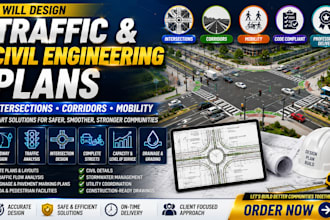 design traffic and  civil engineering plans, intersections, corridors, mobility