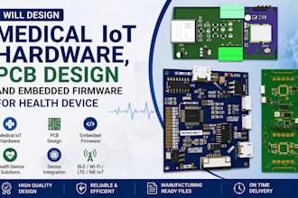design medical iot hardware, pcb design and embedded firmware for health device