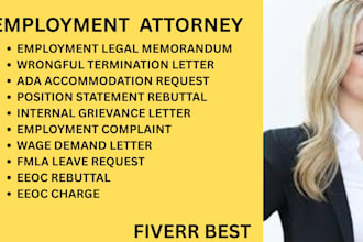 be your employment lawyer for eeoc charges, ada claims, retaliation and fmla