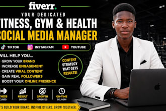 be your fitness, gym, health, tiktok, insta, youtube social media manager