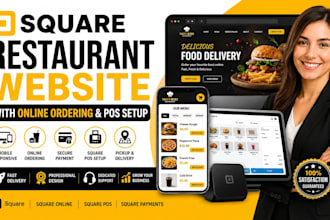 square restaurant website online ordering pos setup menu setup square booking