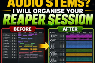 organise your audio stems and prepare your reaper session