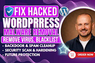 fix hacked wordpress malware removal, remove virus, blacklist, and add security