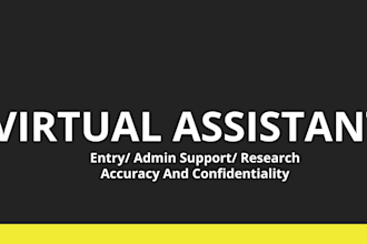 be your professional virtual assistant for data entry and admin support