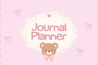 design a dayly journal, planner and baby journal design