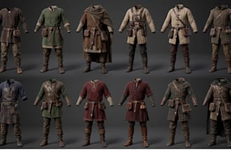 design realistic 3d metahuman clothing outfits accessories unreal unity outfit