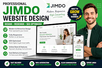 design redesign customize fix jimdo website landing page SEO expert