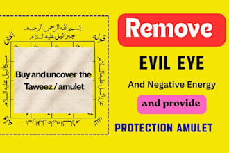 remove evil eye and negative energy and provide a protection amulet
