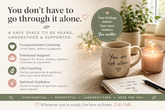 provide compassionate emotional support, active listening, and life guidance
