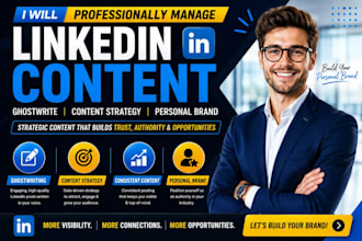 professionally manage ghostwrite linkedin post content strategy personal brand
