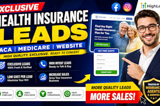 generate exclusive health insurance medicare leads leads aca medicare website