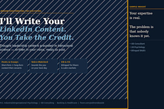 ghostwrite linkedin thought leadership content for executives and consultants