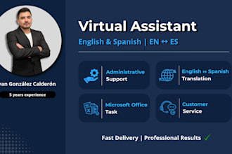 be your bilingual virtual assistant for administrative tasks