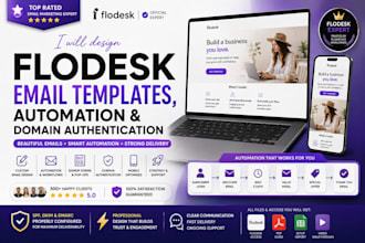 design flodesk email templates, automation and domain authentication