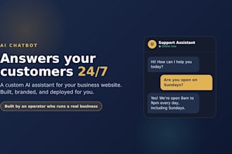 build a custom ai chatbot for your small business website