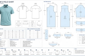 create sewing patterns and tech packs for production ready garments