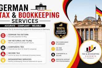 do german tax return, vat, corporate tax, income tax bookkeeping for businesses