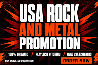 do organic USA rock and metal music promotion playlist pitching