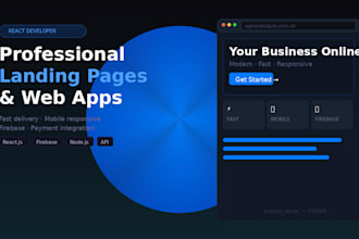 professional react landing page for your business