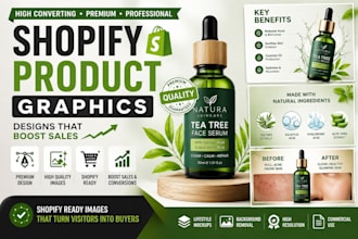 design high converting shopify product graphics and product images