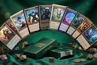 create custom card game design, playing cards, tcg, poker and tarot card game