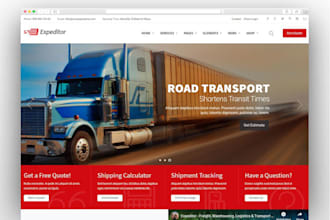 design a professional logistics and transportation website