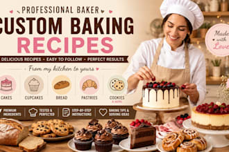 bake custom cakes, cupcakes, bread, pastries and delicious desserts