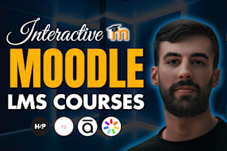 create interactive h5p moodle lms online course content for elearning website