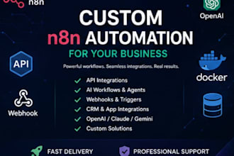 build custom n8n automations and api integrations for your business