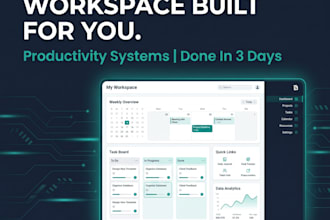 design a custom notion workspace for your business or for productivity