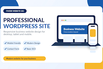 build a responsive wordpress business website