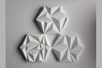3d bas relief 3d geometric hexagonal wall decor 3d wall art abstract relief stl