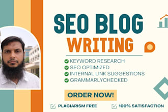 write high ranking SEO blog posts and articles