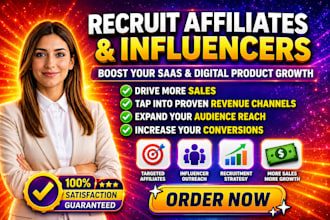 recruit targeted affiliates and influencers for your saas or affiliate program