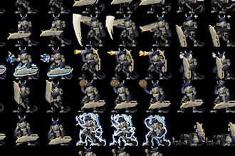 do pixel art animation sprite sheets character walk cycles idle attack animation