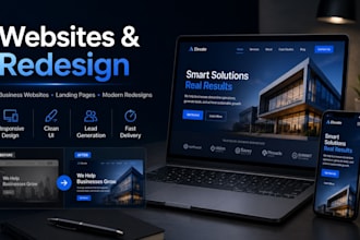 build or redesign a modern website landing page