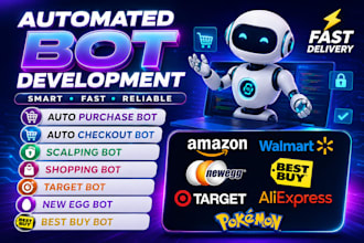 do auto purchase bot, auto checkout bot, auto buying bot, pokemon bot lazada bot