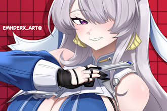 draw your anime oc, vtuber or fan art
