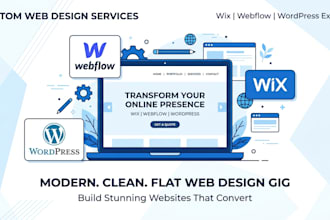 wix 3d webflow website design, divi website
