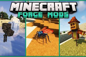 create custom minecraft forge, neoforge, and fabric mod with fast delivery
