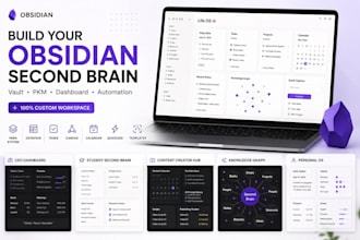 build obsidian vault, pkm second brain and automated dashboard