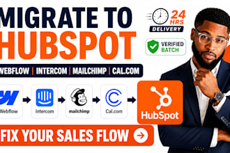 migrate webflow intercom mailchimp cal com booking system to hubspot