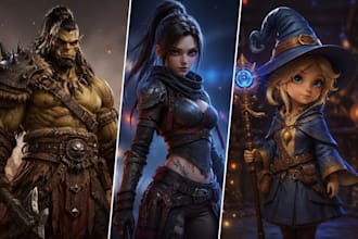 create custom 3d character models for games and 3d printing
