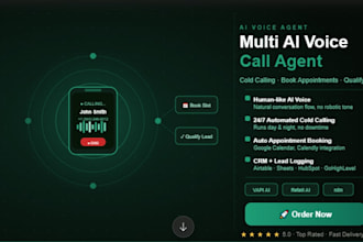 build multi ai voice agent,ai phone call agent for cold calling book appointment