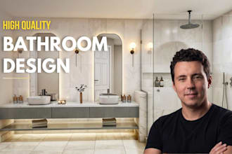 create photorealistic bathroom 3d rendering and bathroom design proposals
