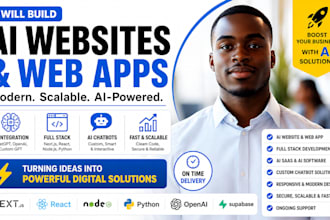 do full stack ai website development, ai web application and ai software