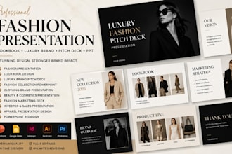 design fashion presentation, lookbook, luxury brand pitch deck PPT