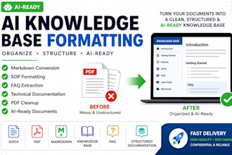 format ai knowledge base, markdown and technical documentation
