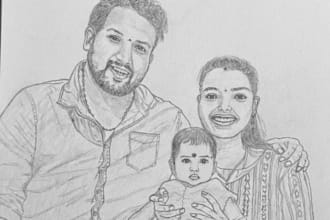 sketch lifelike pencil portraits