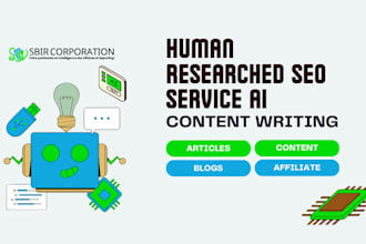 human researched SEO service ai content writing